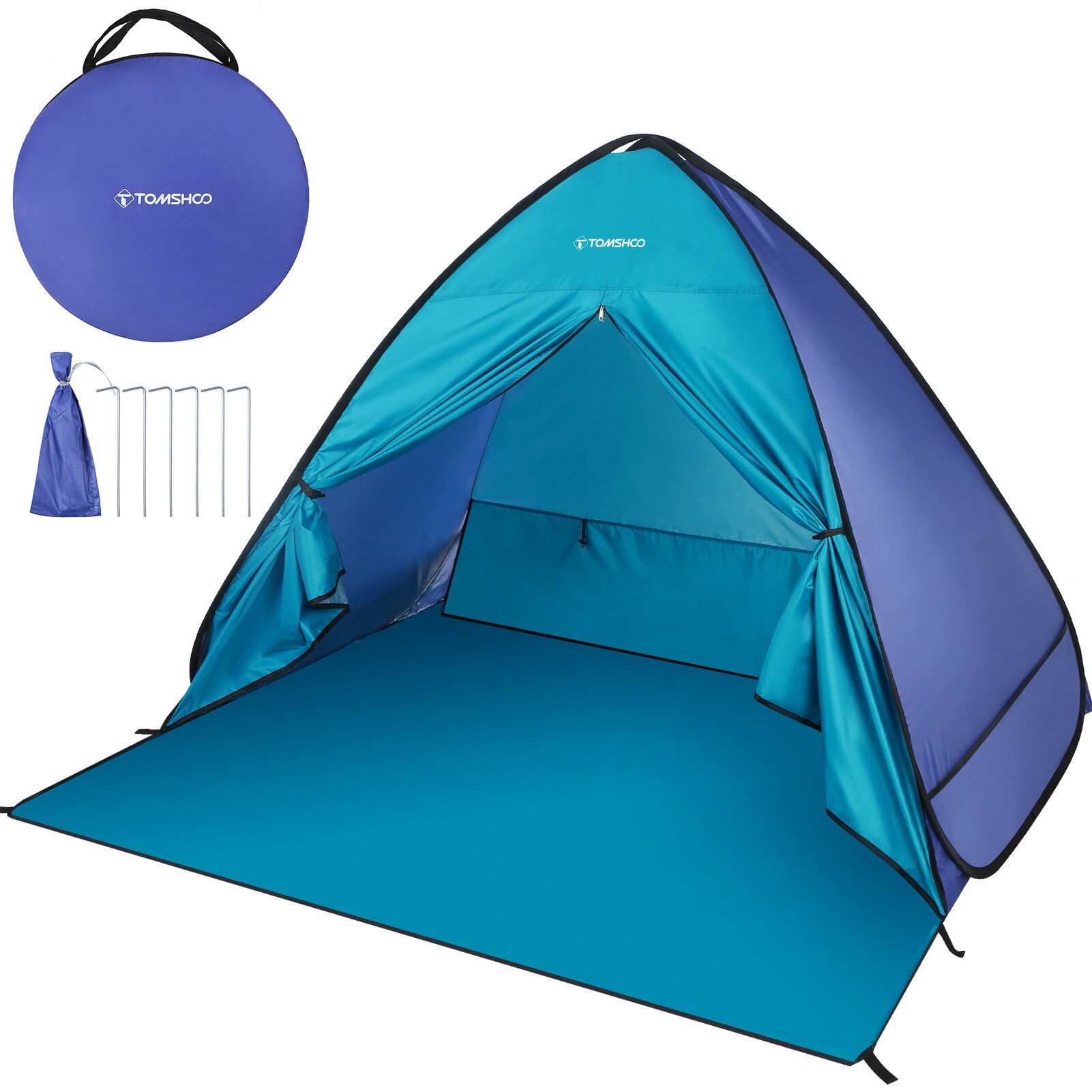 Cheap Goat Tents Outdoor Camping Automatic Instant Pop Up Beach Tent Lightweight Shade Sun Shelter Tent Canopy Cabana with Carry Bag   
